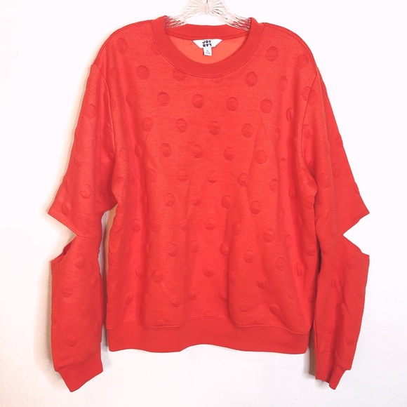 JoyLab | Orange Polka Dot Sweater 3D Bubbles - Picture 2 of 8